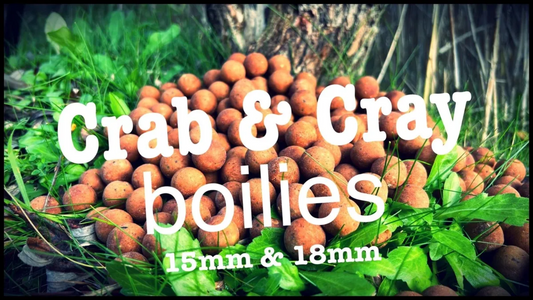 NX Baits Crab and Crayfish Fishing Boilies - Premium fishmeal-based bait with garlic attractor and Robin Red additive, proven to land big fish at home and abroad.