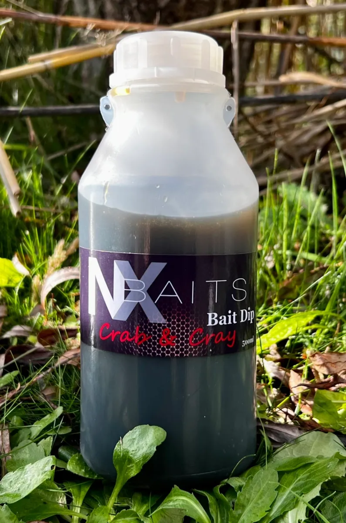 500ml bottle of NX Baits Crab and Crayfish Flavored Bait Dip - Elevate Your Fishing Game with Our Premium Liquid Attractant