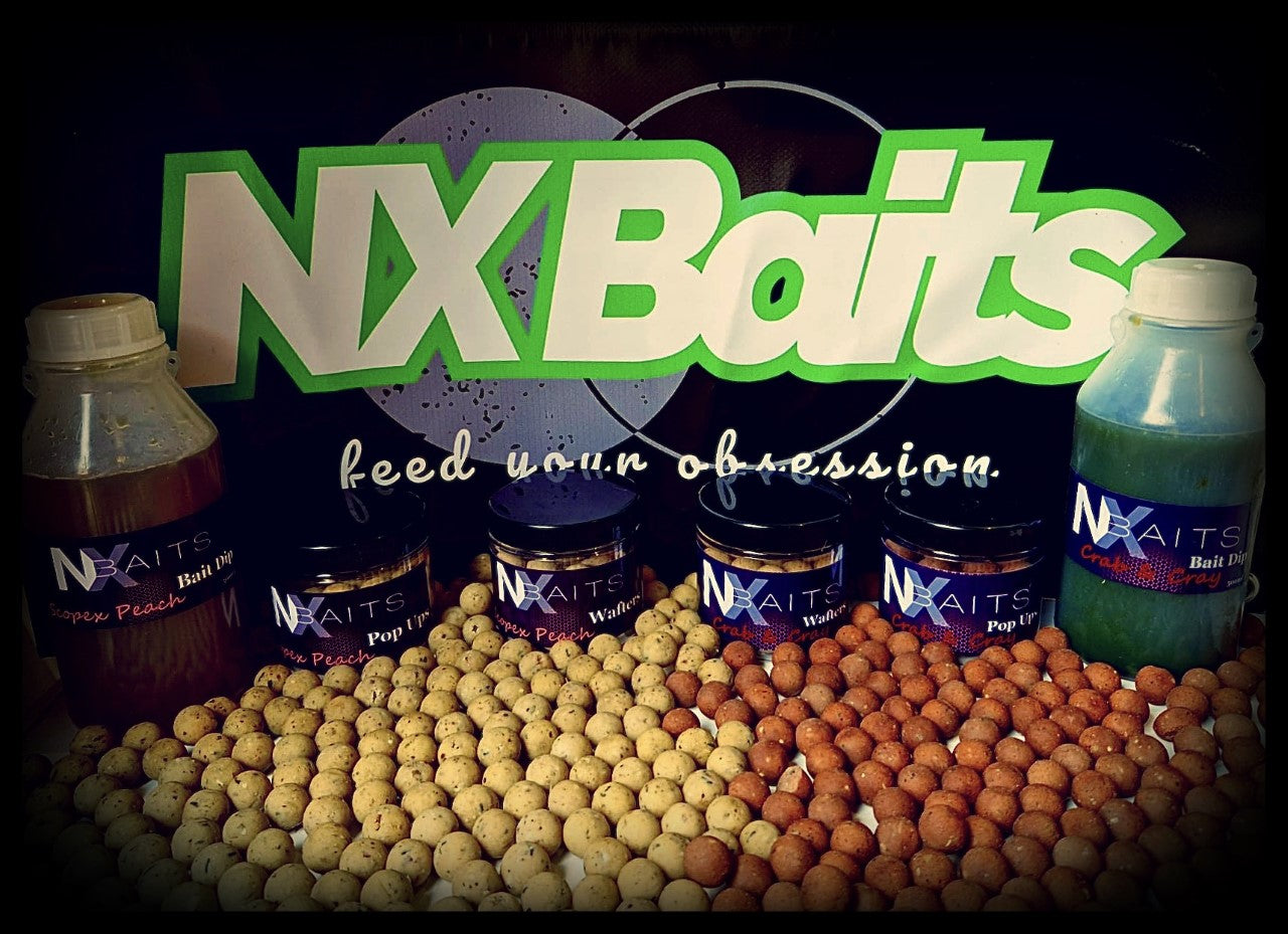 NX Baits Launch Bundle: 5KG Boilies, 1x Hook Bait (Wafters or Pop Ups), 1x Bait Dip (250ml) - Limited time offer for £50